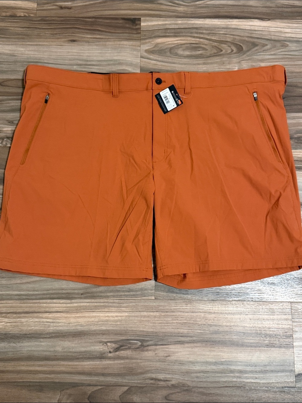 Eddie Bauer Horizon Guide Wander Shorts Men Sz. 52T Tall Canyon Clay Zip Pockets